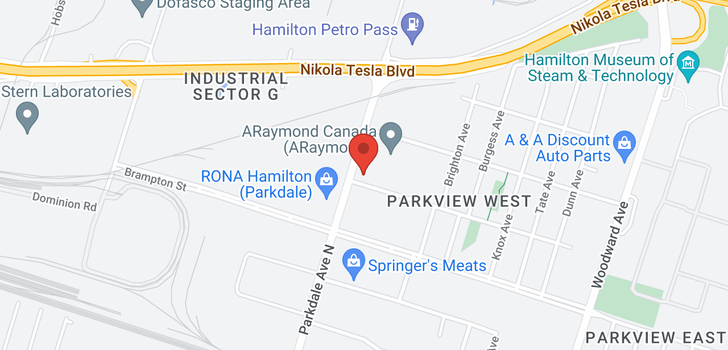 map of 646 PARKDALE Avenue N